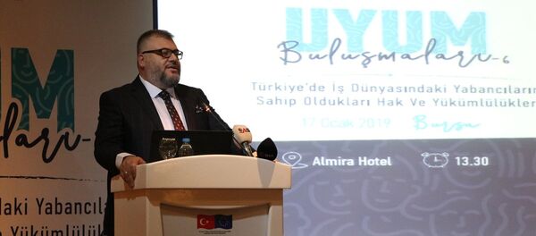 Göç İdaresi Genel Müdürlüğü Uyum İletişim Dairesi Başkanı Aydın Keskin Kadıoğlu, Bursa'da Suriyeliler tarafından bugüne kadar 400'ü aşkın fabrika kurulduğunu bildirdi. - Sputnik Türkiye