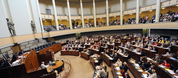 Finlandiya meclis binasının içeriden bir görünümü - Sputnik Türkiye