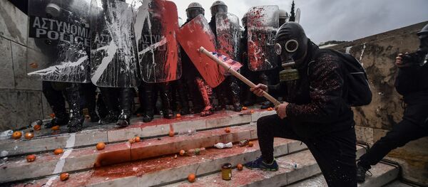 Yunanistan'daki protesto gösterileri - Sputnik Türkiye