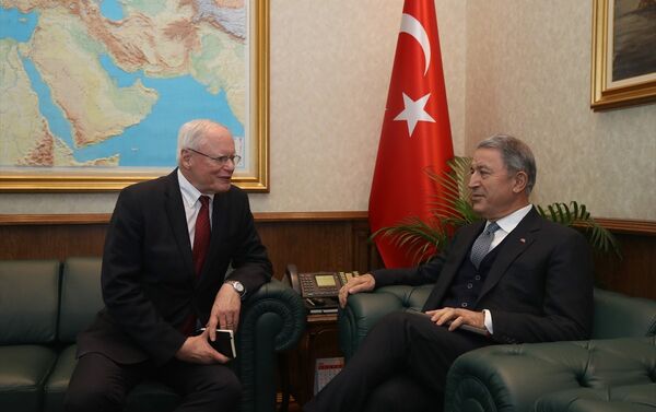 Milli Savunma Bakanı Akar ile ABD'nin Suriye Özel Temsilcisi Jeffrey - Sputnik Türkiye