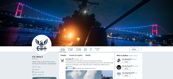 ABD Donanması Twitter hesabı - Sputnik Türkiye