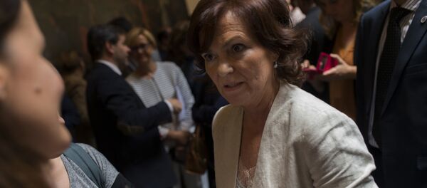 Carmen Calvo, la vicepresidenta del Gobierno español Carmen Calvo, la vicepresidenta del Gobierno español - Sputnik Türkiye