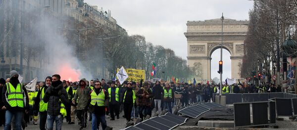 Fransa'da Sarı Yelekler 13. haftasında - Sputnik Türkiye
