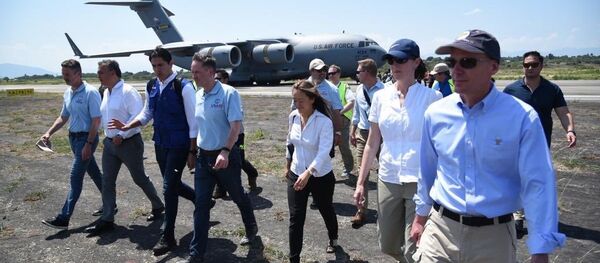 Venezüella için ‘insani yardım' taşıyan ABD Hava Kuvvetleri uçakları Kolombiya'da Venezüella için ‘insani yardım' taşıyan ABD Hava Kuvvetleri uçakları Kolombiya'da - Sputnik Türkiye