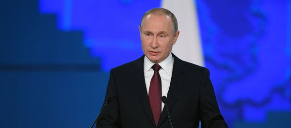 Putin'in Federal meclis konuşmasından bir kare Putin'in Federal meclis konuşmasından bir kare - Sputnik Türkiye