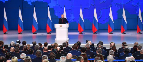 Putin'in Federal meclis konuşmasından bir kare - Sputnik Türkiye
