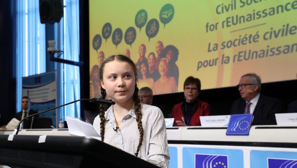16 yaşındaki iklim aktivisti Greta Thunberg - Sputnik Türkiye