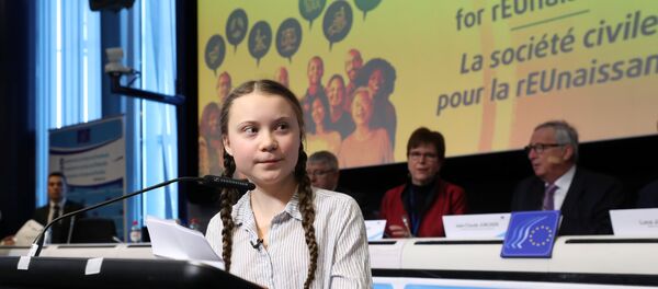 16 yaşındaki iklim aktivisti Greta Thunberg - Sputnik Türkiye