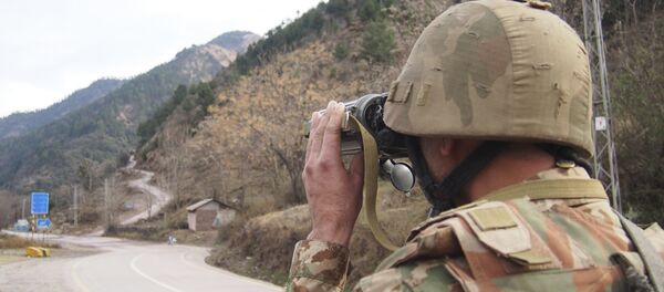 Pakistan askeri Hindistan sınırını gözlüyor. Pakistan askeri Hindistan sınırını gözlüyor. - Sputnik Türkiye