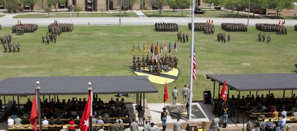 At Cooper Field, Fort Hood, Texas, the U.S. Army 1ST Cavalry Division Headquarters, a retirement ceremony is held for GEN - Sputnik Türkiye