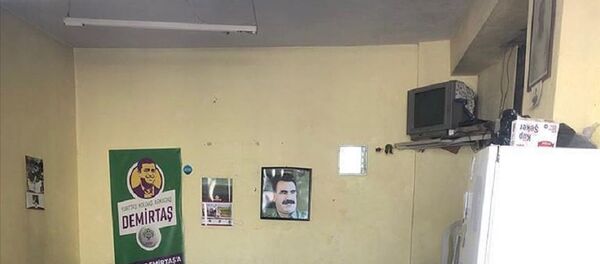 İzmir'de HDP seçim ofisine Abdullah Öcalan fotoğrafı asıldı - Sputnik Türkiye