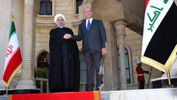İran Cumhurbaşkanı Hasan Ruhani - Irak Cumhurbaşkanı Berhem Salih - Sputnik Türkiye