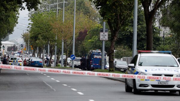 Yeni Zelanda'nın Christchurch şehrinde iki camiye yapılan saldırıların ardından bölgede geniş güvenlik önlemleri alındı - Sputnik Türkiye