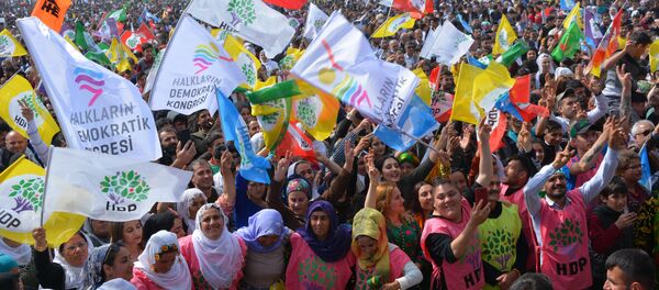 Mersin'de HDP'den Türk bayraklı Nevruz kutlaması - Sputnik Türkiye