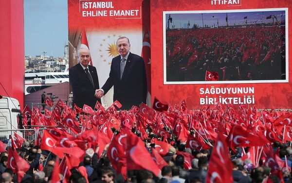 Büyük İstanbul Mitingi'ne Türk bayrağı dışında başka bir bayrak ya da flama getirilmesine izin verilmedi. - Sputnik Türkiye