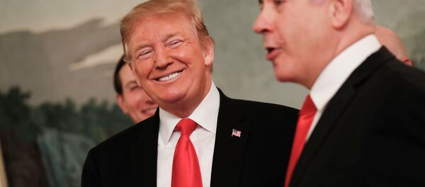 ABD Başkanı Donald Trump ile İsrail Başbakanı Benyamin Netanyahu, Beyaz Saray'da bir araya geldi - Sputnik Türkiye