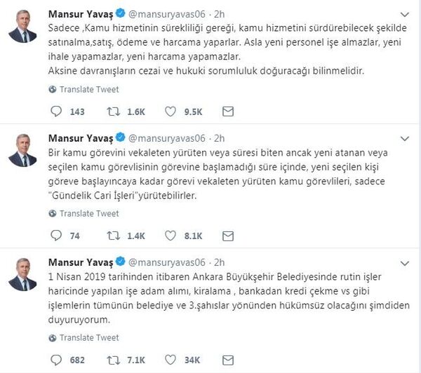 Yavaş: 1 Nisan'dan itibaren yapılan harcamalar hükümsüz olacak - Sputnik Türkiye