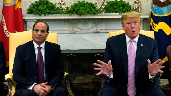 ABD Başkanı Donald Trump, Mısır Cumhurbaşkanı Abdulfettah es-Sisi - Sputnik Türkiye