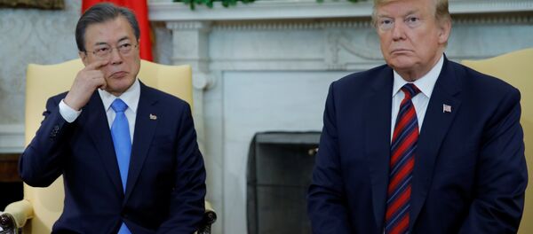 ABD Başkanı Donald Trump ve Güney Kore Devlet Başkanı Moon Jae-in ABD Başkanı Donald Trump ve Güney Kore Devlet Başkanı Moon Jae-in - Sputnik Türkiye