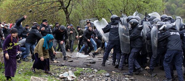  Gürcistan'daki HES protestosu  - Sputnik Türkiye