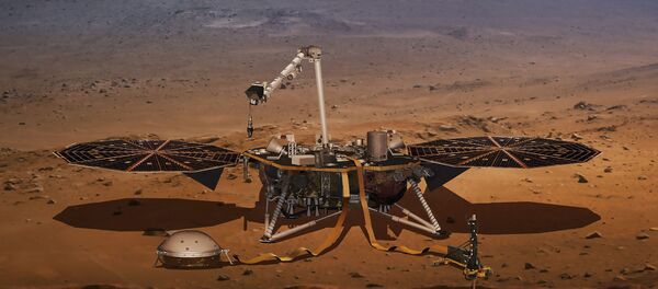 ABD Havacılık ve Uzay Dairesi (NASA) tarafından Mars'a indirilen sismik inceleme aracı InSight - Sputnik Türkiye