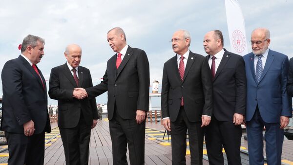Devlet Bahçeli- Recep Tayyip Erdoğan- Kemal Kılıçdaroğlu - Sputnik Türkiye