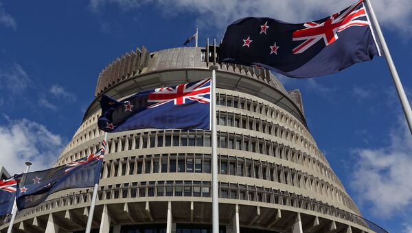 Yeni Zelanda'nın başkenti Wellington'da 'Arı Kovanı' lakabıyla anılan parlamento yerleşkesinden bir kesit - Sputnik Türkiye