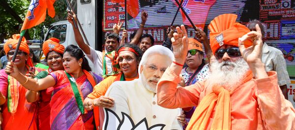 Hindistan'da Başbakan Narendra Modi'nin partisi parlamento seçimlerinin galibi oldu. - Sputnik Türkiye