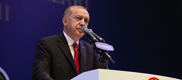 Türkiye Cumhurbaşkanı Recep Tayyip Erdoğan, Avrasya Gösteri ve Sanat Merkezi'nde gerçekleştirilen İstanbul Esnaf ve Sanatkarları İftar Programına katılarak konuşma yaptı. - Sputnik Türkiye