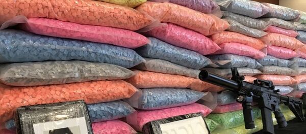 Küçükçekmece’de durdurulan bir aracın hava yastığında bulunan kokain paketinde uyuşturucu baronu Pablo Escobar'ın fotoğrafının da yer aldığı görüldü. - Sputnik Türkiye