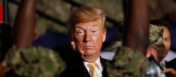 Donald Trump Tokyo'nun güneyindeki Yokosuka limanında USS Wasp'ı ziyaret ederken Donald Trump Tokyo'nun güneyindeki Yokosuka limanında USS Wasp'ı ziyaret ederken - Sputnik Türkiye