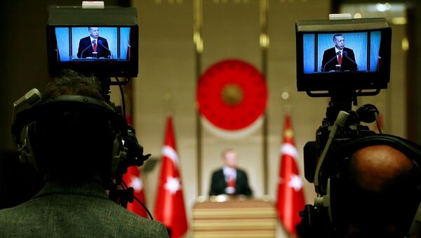  Türkiye Cumhurbaşkanı Recep Tayyip Erdoğan - basın - gazeteciler - Sputnik Türkiye