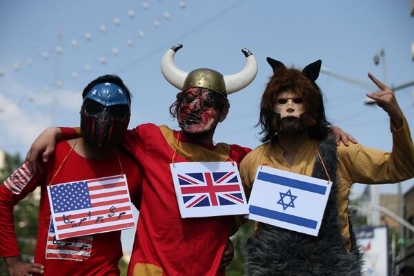 İran'da 'Kudüs günü' gösterileri: İsrail ile ABD protesto edildi - Sputnik Türkiye