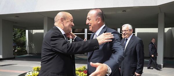 Mevlüt Çavuşoğlu - Jean-Yves Le Drian - Sputnik Türkiye