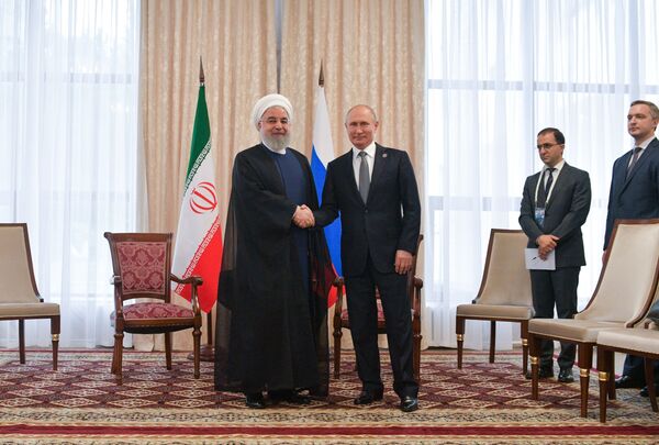 Putin: Suriye'de teröristlerle mücadelede elde edilen sonuçlar, İran, Türkiye ve Rusya'nın ortak başarısı - Sputnik Türkiye