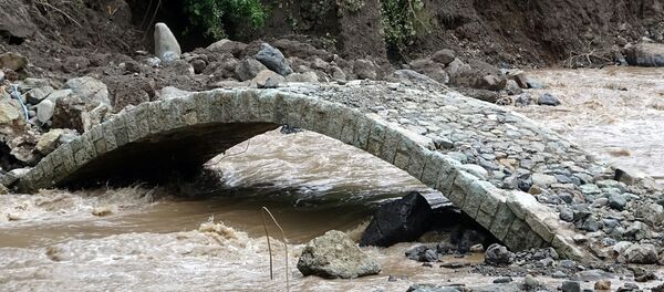 Araklı'daki selde, sadece tarihi kemer köprü ayakta kaldı Araklı'daki selde, sadece tarihi kemer köprü ayakta kaldı - Sputnik Türkiye