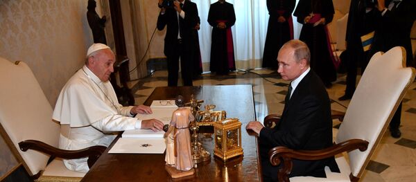 Papa Francis- Vladimir Putin Papa Francis- Vladimir Putin - Sputnik Türkiye