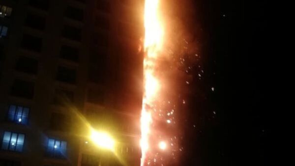 Ankara’da 16 katlı binada korkutan yangın - Sputnik Türkiye