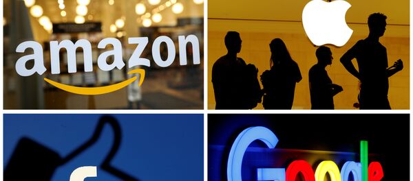 Amazon, Apple, Facebook, Google logolarının kombinasyonu - Sputnik Türkiye