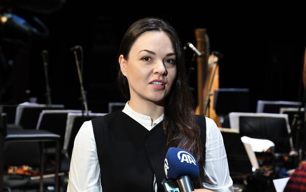 Bolşoy Tiyatrosu Solistleri gala provasında Anna Nechaeva - Sputnik Türkiye