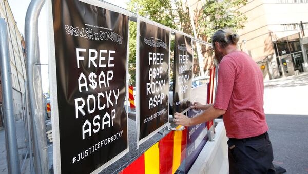 İsveç'te tutuklanan ABD'li rapçi ASAP Rocky'nin serbest bırakılması için kampanyalar düzenlendi. - Sputnik Türkiye