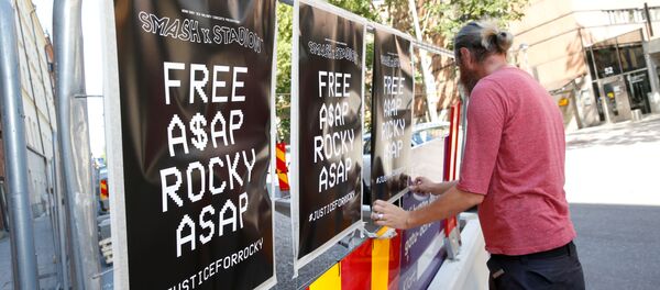 İsveç'te tutuklanan ABD'li rapçi ASAP Rocky'nin serbest bırakılması için kampanyalar düzenlendi. - Sputnik Türkiye