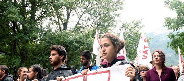 İtalya'da yüksek hızlı tren protestosu  - Sputnik Türkiye