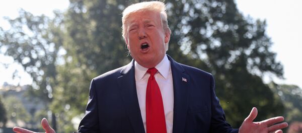 Beyaz Saray'dan çıkarken ayaküstü gazetecilerle konuşan ABD Başkanı Donald Trump, Dünyanın herhangi bir yerindeki en az ırkçı kişi benim dedi.  - Sputnik Türkiye