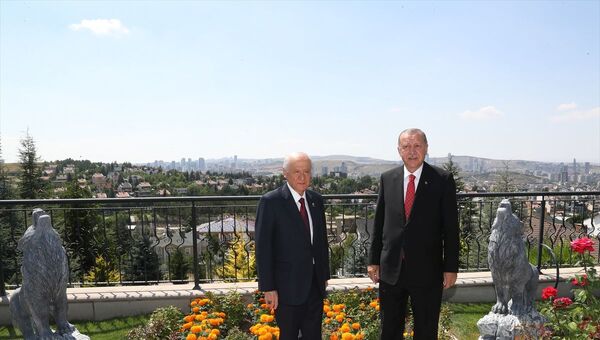 Cumhurbaşkanı Recep Tayyip Erdoğan- MHP Genel Başkanı Devlet Bahçeli - Sputnik Türkiye