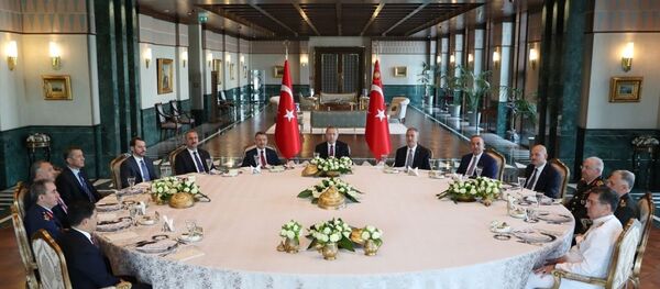 Recep Tayyip Erdoğan başkanlığında yapılan Yüksek Askeri Şura toplantısı  - Sputnik Türkiye