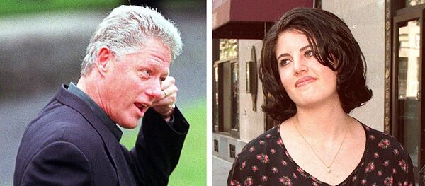 Eski ABD Başkanı Bill Clinton, Beyaz Saray stajyeri Monica Lewinsky - Sputnik Türkiye