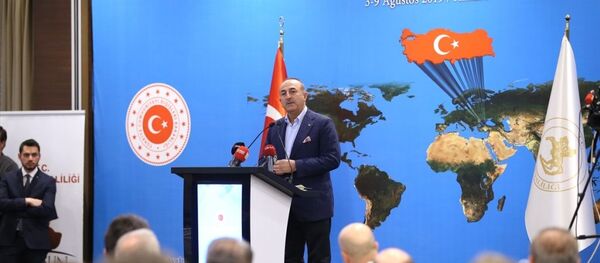 Milli Mücadele'nin 100. yılı nedeniyle, 11. Büyükelçiler Konferansı'nın son gününde Samsun'a gelen Dışişleri Bakanı Mevlüt Çavuşoğlu ve beraberindeki Büyükelçiler, özel bir otelde Sahada ve Masada Güçlü Diplomasi konulu konferansa katıldı. Çavuşoğlu, burada konuşma yaptı. - Sputnik Türkiye