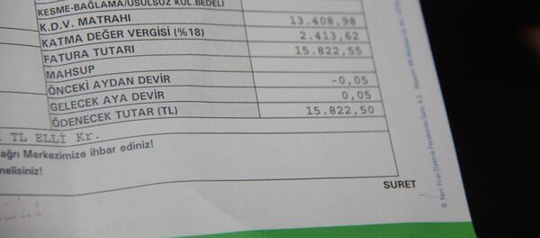 15 bin 822 liralık elektrik faturası gelince şaşkına döndü - Sputnik Türkiye