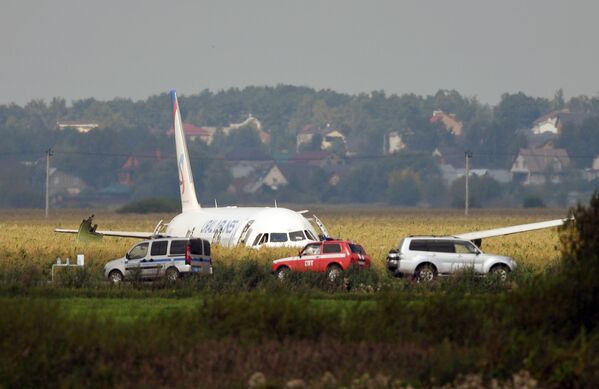 Mısır tarlasına acil iniş yapan Rus yolcu uçağı - Sputnik Türkiye